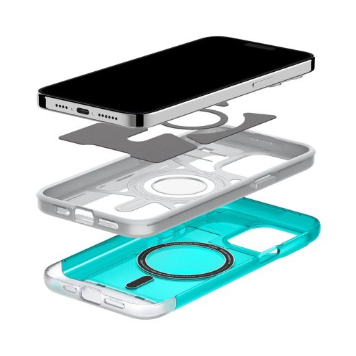 Чохол Spigen Classic C1 (MagFit) Bondi Blue для iPhone 15 Pro (ACS06743)