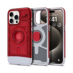 Чехол с кошельком Spigen Classic C1 Bundle (MagFit) Ruby для iPhone 15 Pro Max (SPBD240005)