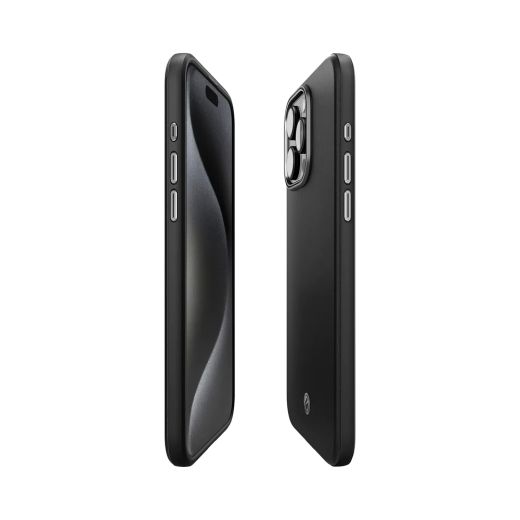 Кожаный чехол Spigen Enzo Black для iPhone 15 Pro Max (ACS06601)