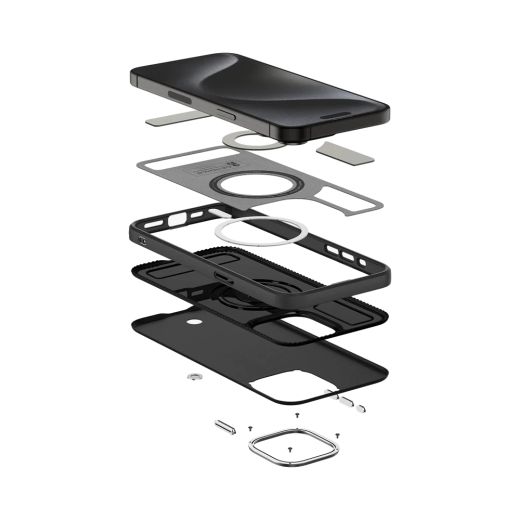 Шкіряний чохол Spigen Enzo Black для iPhone 15 Pro Max (ACS06601)