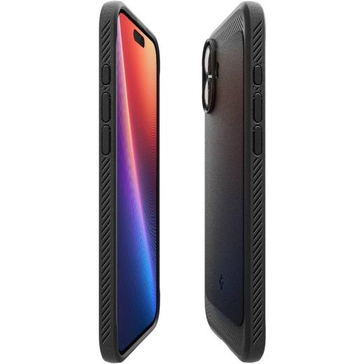 Противоударный чехол Spigen Rugged Armor MagSafe Matte Black для iPhone 16 Plus (ACS08087)