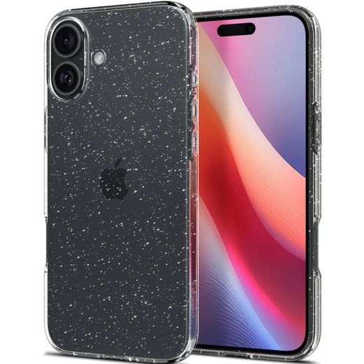 Прозрачный чехол Spigen Liquid Crystal Glitter Crystal Quartz для iPhone 16 Plus (ACS08065)