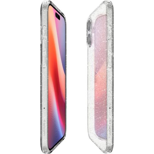 Прозрачный чехол Spigen Liquid Crystal Glitter Crystal Quartz для iPhone 16 Plus (ACS08065)
