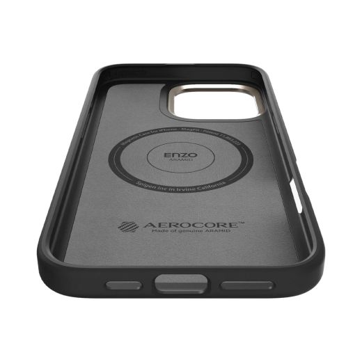 Карбоновий чохол Spigen Enzo Aramid Black Natural для iPhone 16 Pro Max (ACS08501)