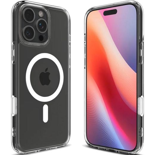 Прозрачный чехол Spigen Ultra Hybrid T (MagFit + Camera Control) White для iPhone 16 Pro Max (ACS08505)