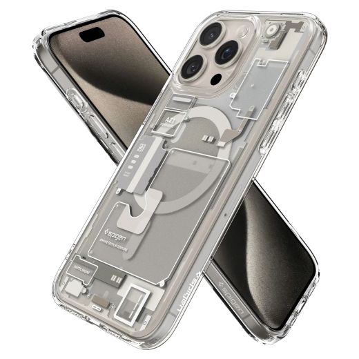 Чохол Spigen Ultra Hybrid Zero One (MagFit)  Natural Titanium для iPhone 15 Pro Max (ACS07211)