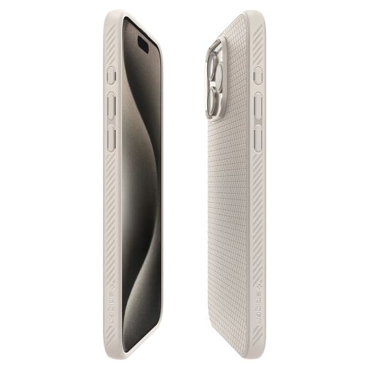 Чохол Spigen Liquid Air Matte Natural Titanium для iPhone 15 Pro (ACS07217)