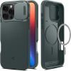 Чехол с защитой камеры Spigen Optik Armor MagSafe Abyss Green для iPhone 16 Pro (ACS08150)