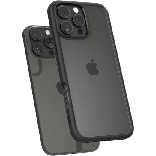 Прозорий чохол Spigen Ultra Hybrid Matte Black для iPhone 16 Pro Max (ACS07996)