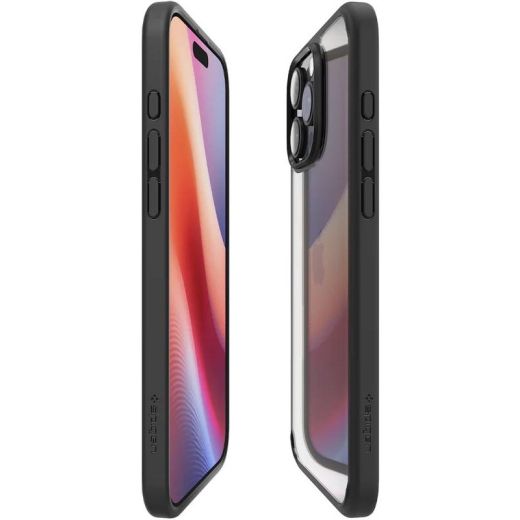 Прозрачный чехол Spigen Ultra Hybrid Matte Black для iPhone 16 Pro (ACS08125)