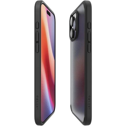 Прозорий чохол Spigen Ultra Hybrid Frost Black для iPhone 16 Pro (ACS08124)