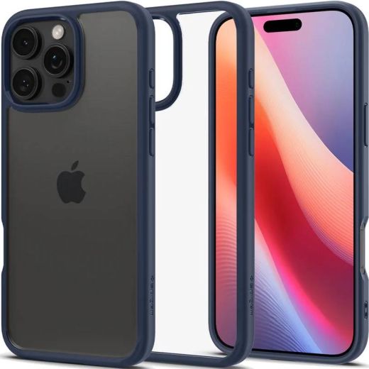 Прозорий чохол Spigen Ultra Hybrid Navy Blue для iPhone 16 Pro Max (ACS07997)