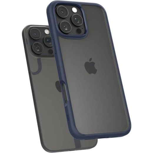 Прозорий чохол Spigen Ultra Hybrid Navy Blue для iPhone 16 Pro (ACS08126)