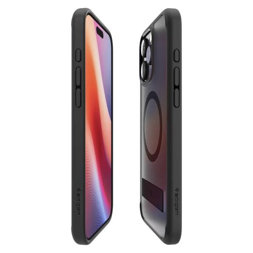 Прозрачный чехол Spigen Ultra Hybrid S (MagFit) Frost Black для iPhone 16 Pro (ACS08379)