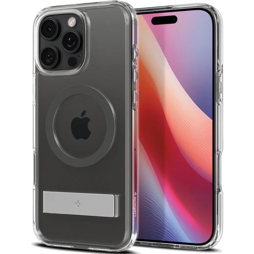 Прозорий чохол Spigen Ultra Hybrid S MagSafe Graphite для iPhone 16 Pro (ACS08143)