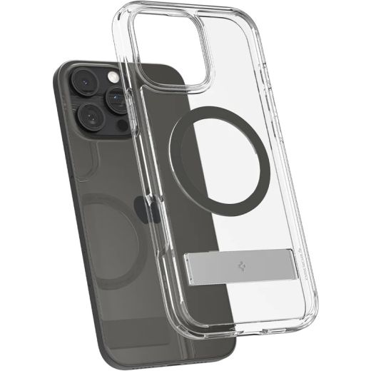 Прозорий чохол Spigen Ultra Hybrid S MagSafe Graphite для iPhone 16 Pro (ACS08143)
