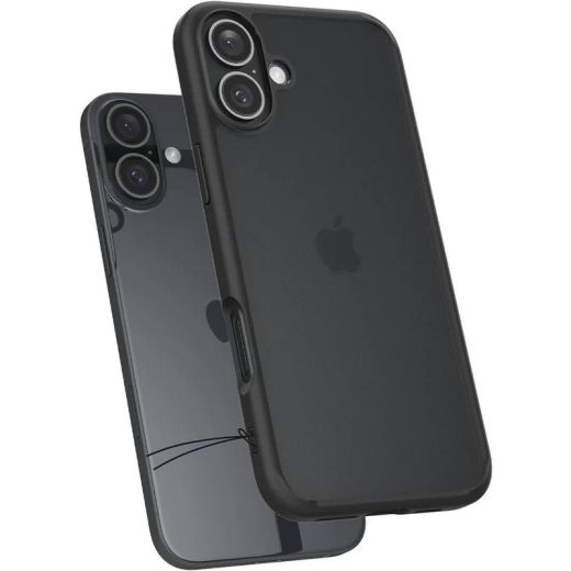 Прозорий чохол Spigen Ultra Hybrid Frost Black для iPhone 16 Plus (ACS08071)