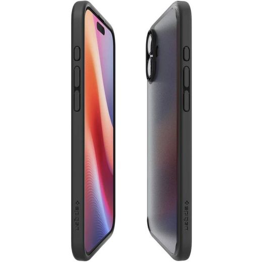 Прозорий чохол Spigen Ultra Hybrid Frost Black для iPhone 16 Plus (ACS08071)