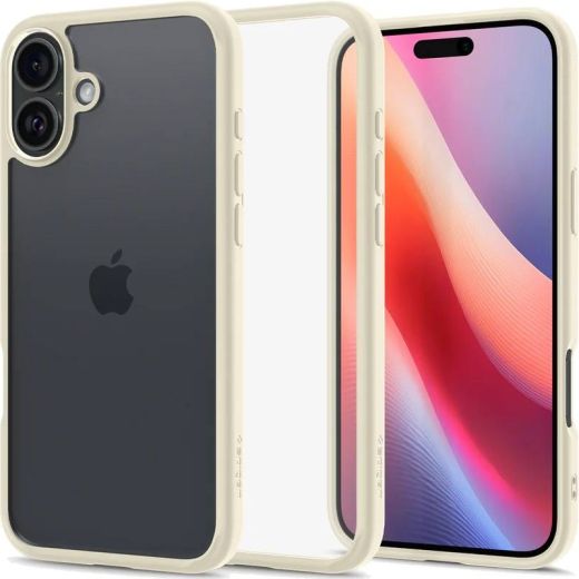 Прозорий чохол Spigen Ultra Hybrid Mute Beige для iPhone 16 Plus (ACS08073)