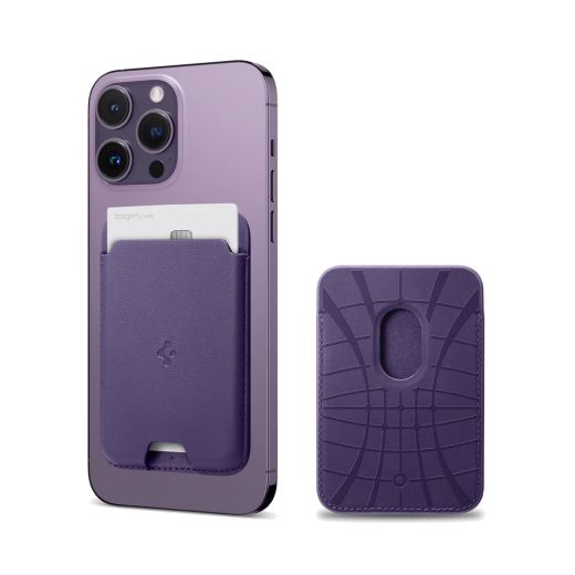 Чехол-кошелек Spigen Valentinus (MagFit) Purple (AFA06267)