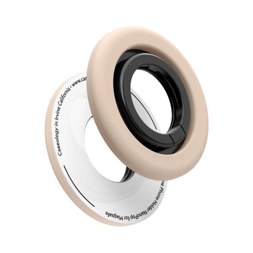 Магнитное кольцо-подставка для телефона Spigen Nano Pop (MagFit) Coconut Beige (AMP09031)
