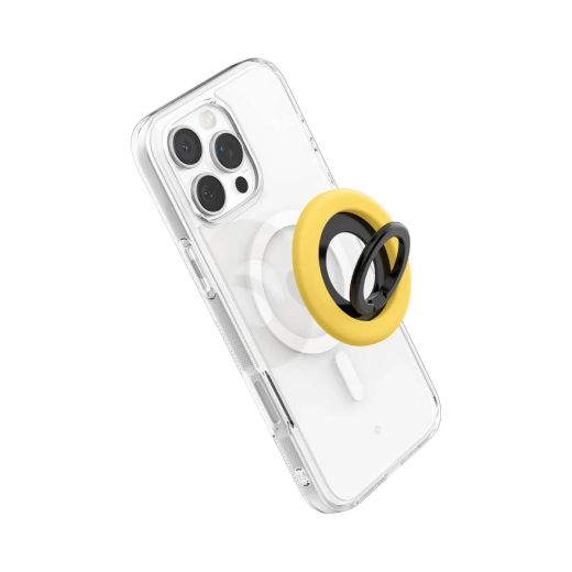 Магнитное кольцо-подставка для телефона Spigen Nano Pop (MagFit) Mango Yellow (AMP09027)