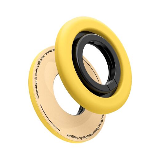 Магнитное кольцо-подставка для телефона Spigen Nano Pop (MagFit) Mango Yellow (AMP09027)