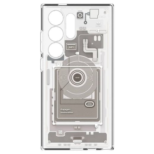 Прозрачный чехол Spigen Ultra Hybrid Zero One Natural Titanium для Samsung Galaxy S24 Ultra (ACS07653)
