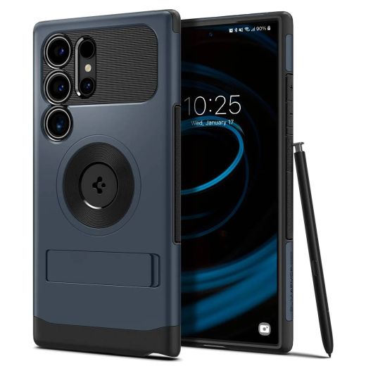 Чехол Spigen Slim Armor (MagFit) Metal Slate для Samsung Galaxy S24 Ultra (ACS07188)
