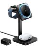 Бездротова зарядка ESR Wireless 3 в 1 Charging Station (HaloLock) Qi2 with CryoBoost Black (2C5800801)