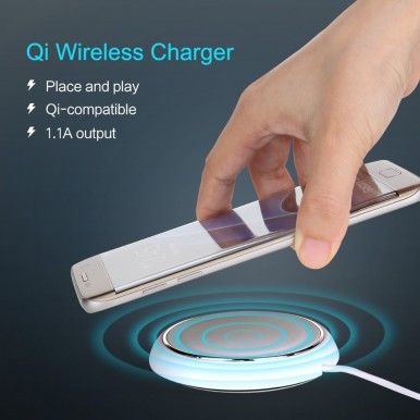 Бездротова зарядка Rock W5 Wireless Charger (DT- 610) Black