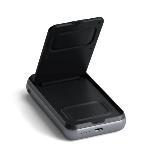 Повербанк з бездротовою зарядкою Satechi Duo Wireless Charger Power Stand (ST-UCDWPBSM)