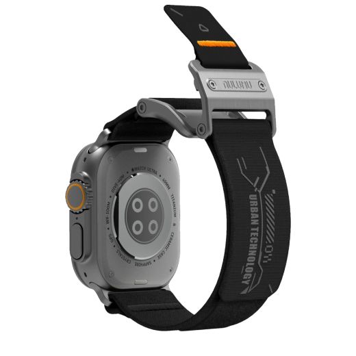 Ремешок Aulumu A11 Mag Buckle Slim Band Silver Black для Apple Watch 49мм | 45мм | 44мм