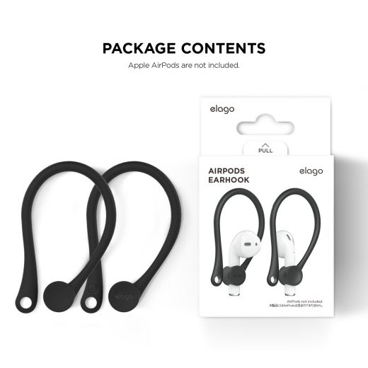 Держатели Elago EarHook Black (EAP-HOOKS-BK) для Apple AirPods