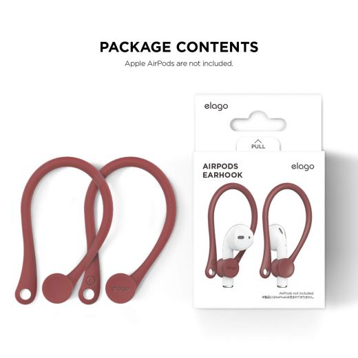 Держатели Elago EarHook Red для Apple AirPods