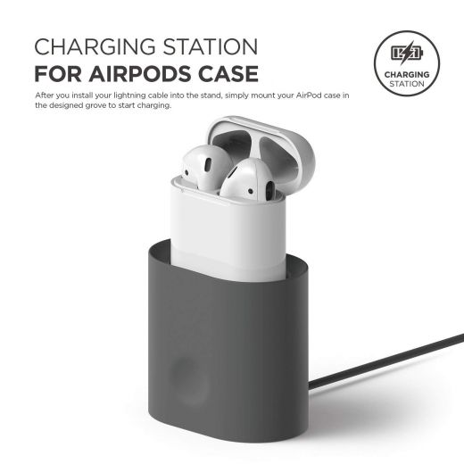 Док-станція Elago AirPods Stand Dark Grey для AirPods