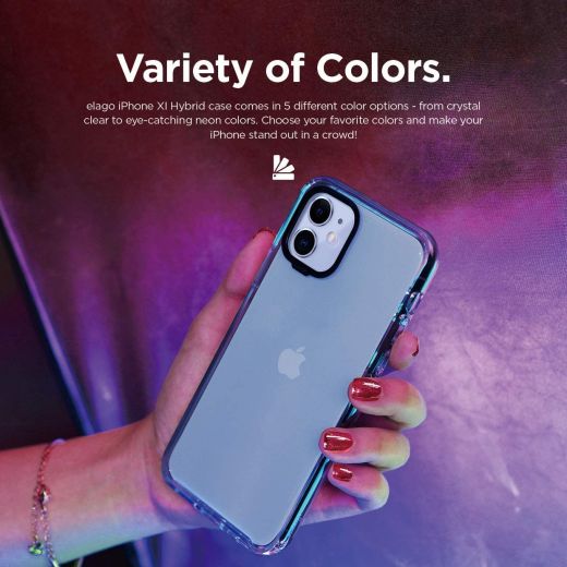 Чохол Elago Clear Hybrid Aqua Blue для iPhone 11