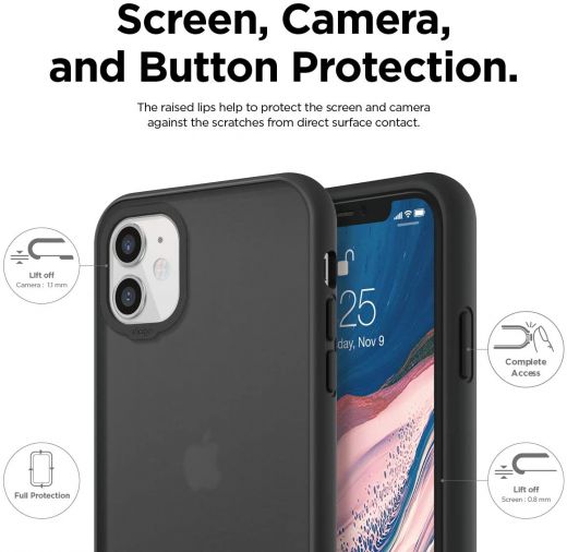 Чохол Elago Clear Hybrid SF Dark Grey для iPhone 11