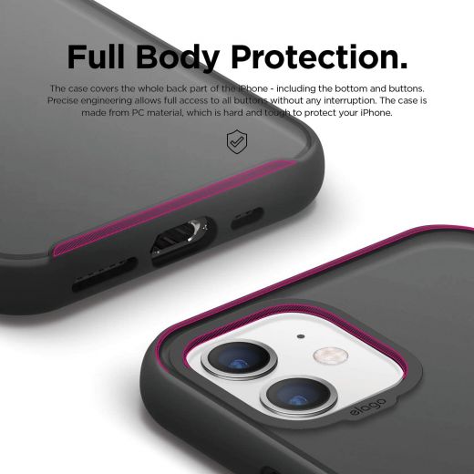 Чохол Elago Clear Hybrid SF Dark Grey для iPhone 11