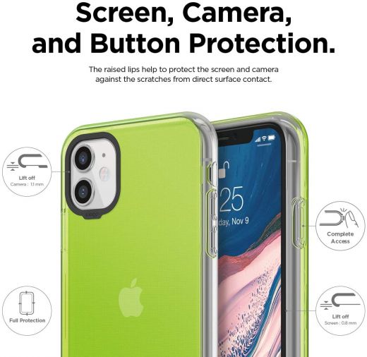 Чохол  Elago Clear Hybrid Neon Yellow для iPhone 11