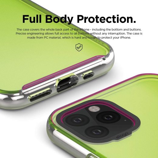 Чохол  Elago Clear Hybrid Neon Yellow для iPhone 11
