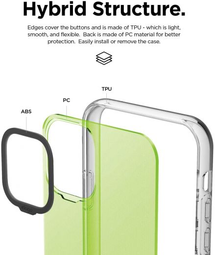 Чохол  Elago Clear Hybrid Neon Yellow для iPhone 11