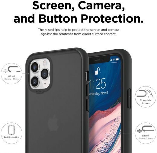 Чохол Elago Clear Hybrid SF Dark Grey для iPhone 11 Pro Max