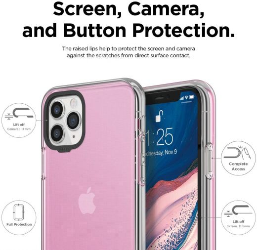 Чехол Elago Clear Hybrid Lovely Pink для iPhone 11 Pro