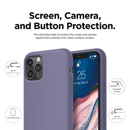 Чехол Elago Silicone Lavender Grey для iPhone 11 Pro