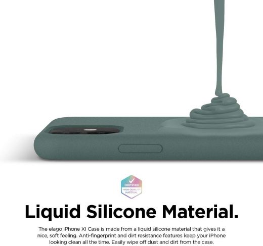 Чехол Elago Silicone Midnight Green для iPhone 11