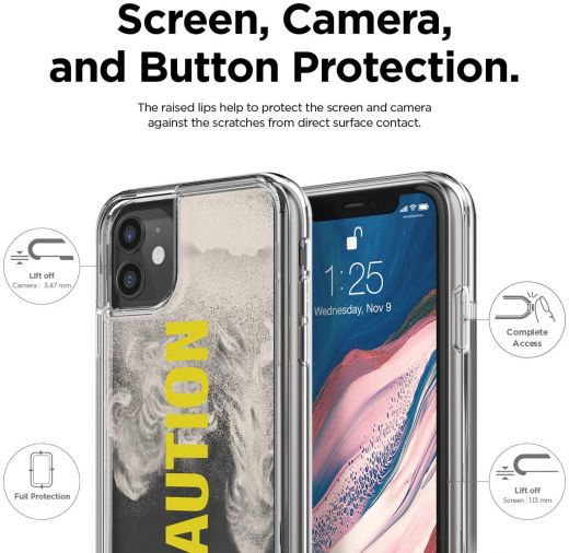Чохол Elago Waterfall Caution для iPhone 11