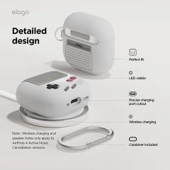 Силиконовый чехол Elago AW5 Hang Case для AirPods 4 (2024) (EAP4AW5-HANG-LGY)