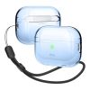 Чехол с ремешком Elago Clear Case with Nylon Lanyard Aqua Blue для AirPods Pro (2 поколение) (EAPP2CL-BA+ROSTR-ABL)