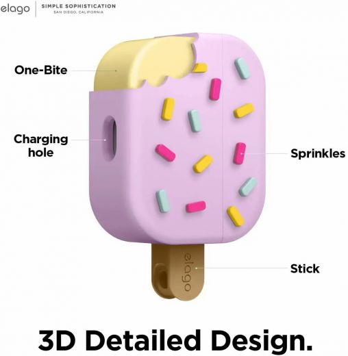 Чехол Elago Ice Cream Case Blueberry (EAPP-ICE-LV) для Airpods Pro